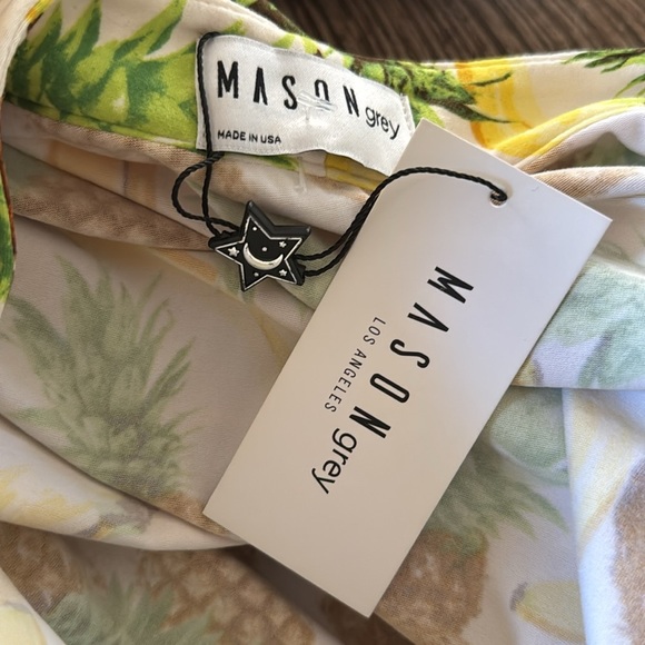 Mason Grey TROPICAL SMOOTHIE Fruit Print Classic Short Robe Women's Size small - Picture 5 of 13